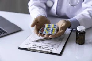 doctor prescribing medication