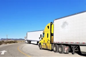 trucks on the highway